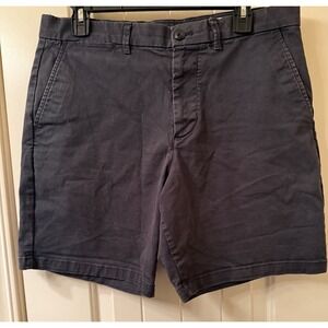 Gap Mens 8" Vintage Shorts 32 Moonless Night Black Chino Khaki EUC
